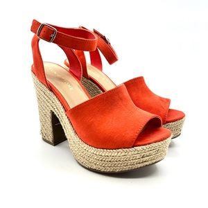 Brand New- Sun + Stone's Fey Coral Sandals - 7